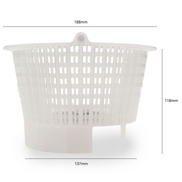 Skimmermandje Pentair incl afmetingen