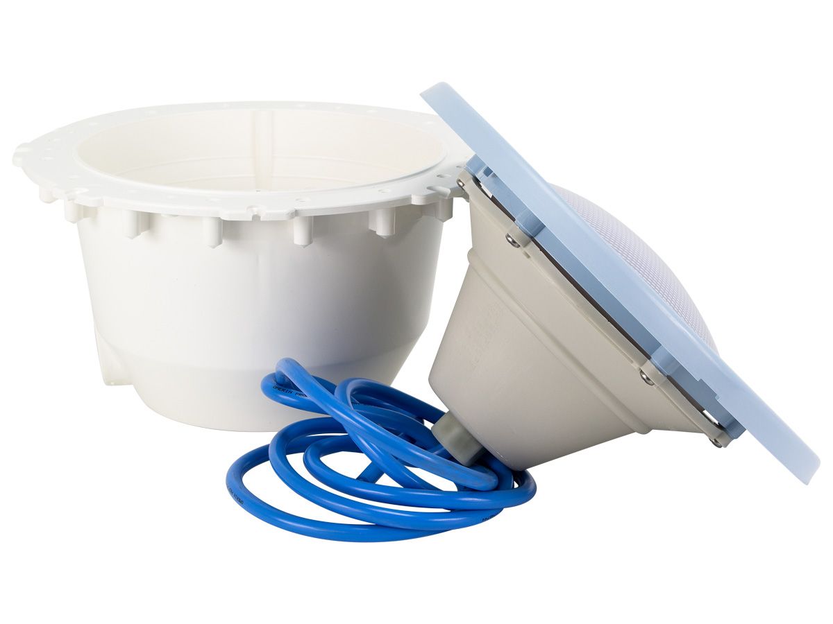 Zwembadlamp LED (wit) + inbouwset Aquareva lichtblauw
