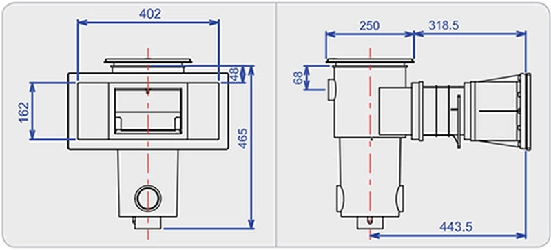 Aquareva Skimmer brede zuigmond - Wit