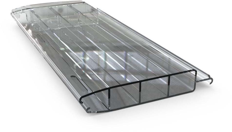 Aquadeck Polycarbonaat lamellenafdekking zwembad - per m2 - Transparant