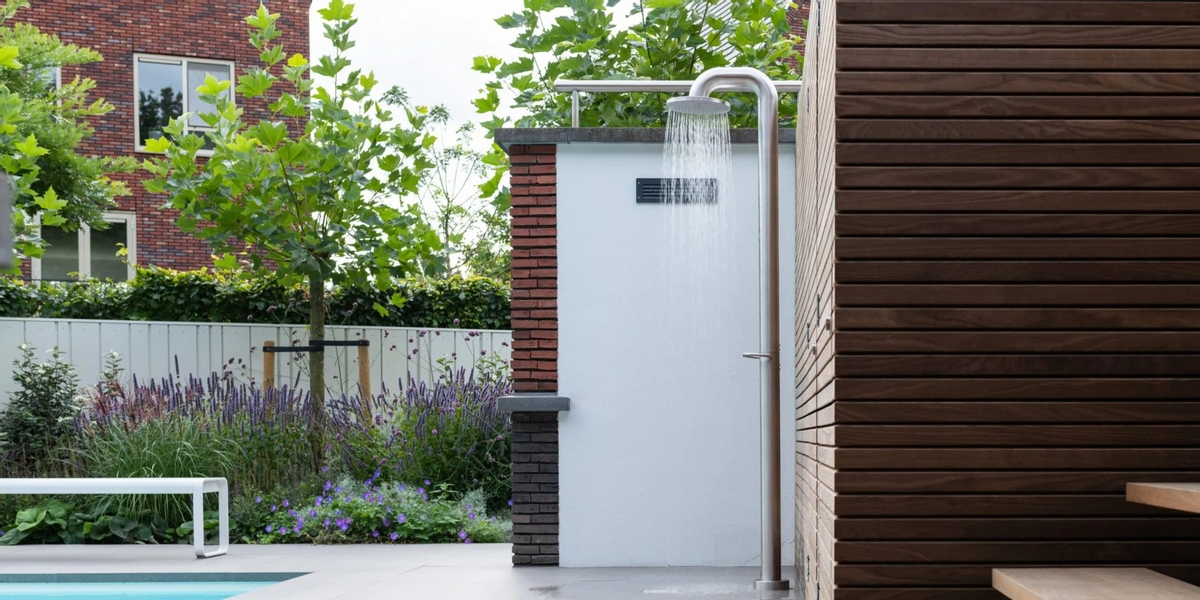 JEE-O Fatline 01 buitendouche - Geborsteld RVS 