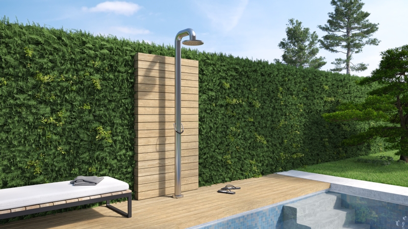 JEE-O Fatline 01 buitendouche - Geborsteld RVS 