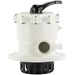 Mega 6-weg klep 2" topmount voor V700, V800 zandfilter zijaanzicht.