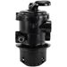 Mega+ 6-weg klep met klemdeksel 2" topmount voor MFV zandfilter vooraanzicht.