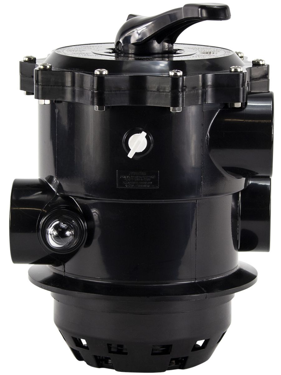 Pentair 6-weg klep 2" topmount voor Tagelus zandfilter vooraanzicht.