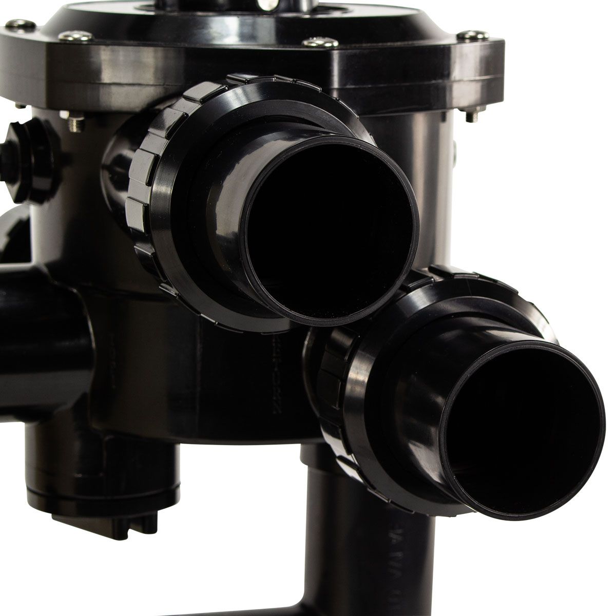 Mega+ 6-weg klep 1,5" sidemount voor MFS zandfilter detail.