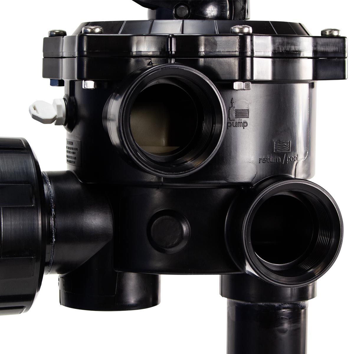 Pentair 6-weg klep 1,5" sidemount voor Triton zandfilter detail.