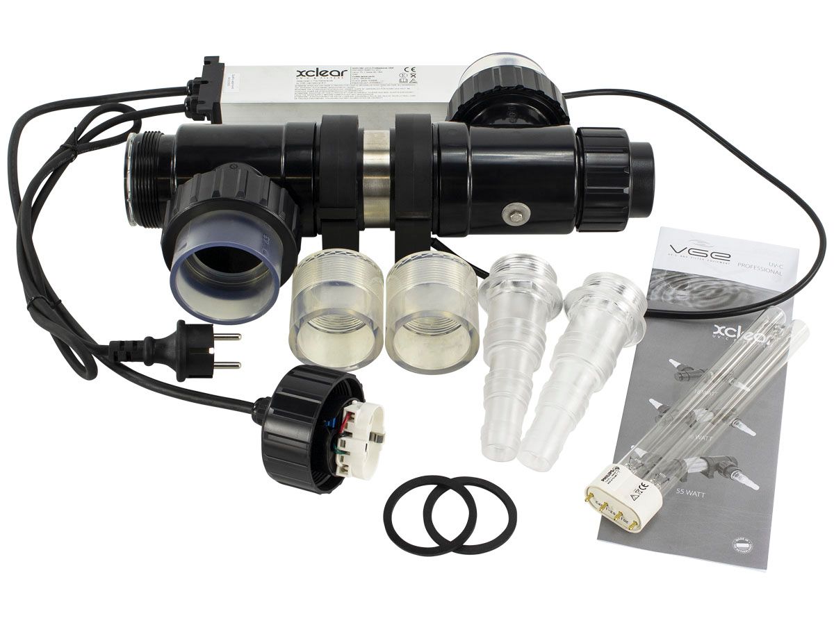 Aquaforte XClear Professional UV-C lamp 55 watt (PL) accessoires.