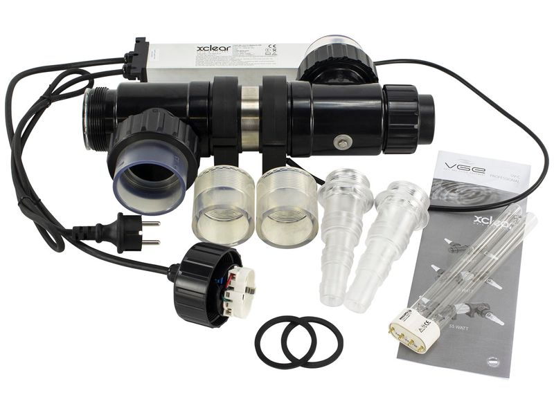 Aquaforte XClear Professional UV-C lamp 55 watt (PL) accessoires.