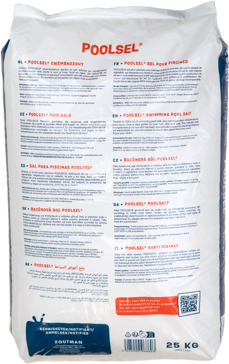 Zwembadzout - 25 kg
