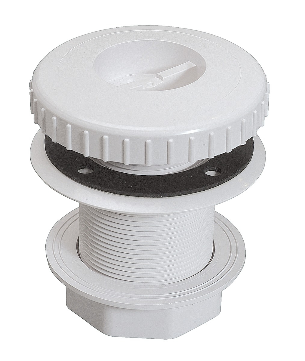 Aquareva Stofzuigeraansluiting + moer - Wit