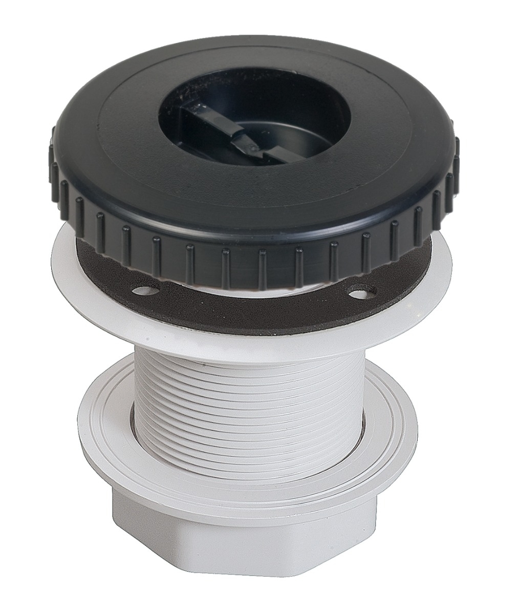 Aquareva Stofzuigeraansluiting + moer - Zwart