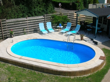 Happy Pool ovaal metalen zwembad 486 x 250 cm (hoogte 120cm)
