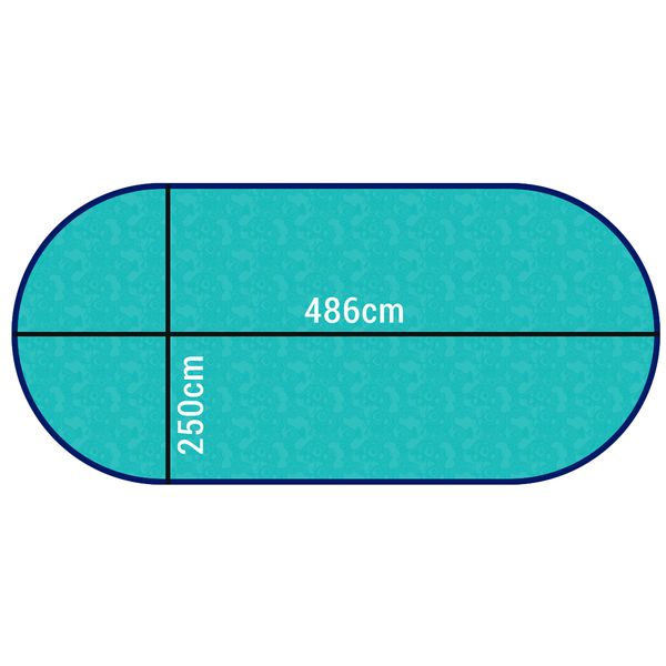 Happy Pool ovaal metalen zwembad 486 x 250 cm (hoogte 120cm)