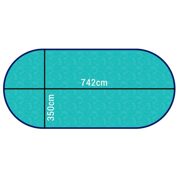 Happy Pool ovaal metalen zwembad 742 x 350 cm (hoogte 120cm)