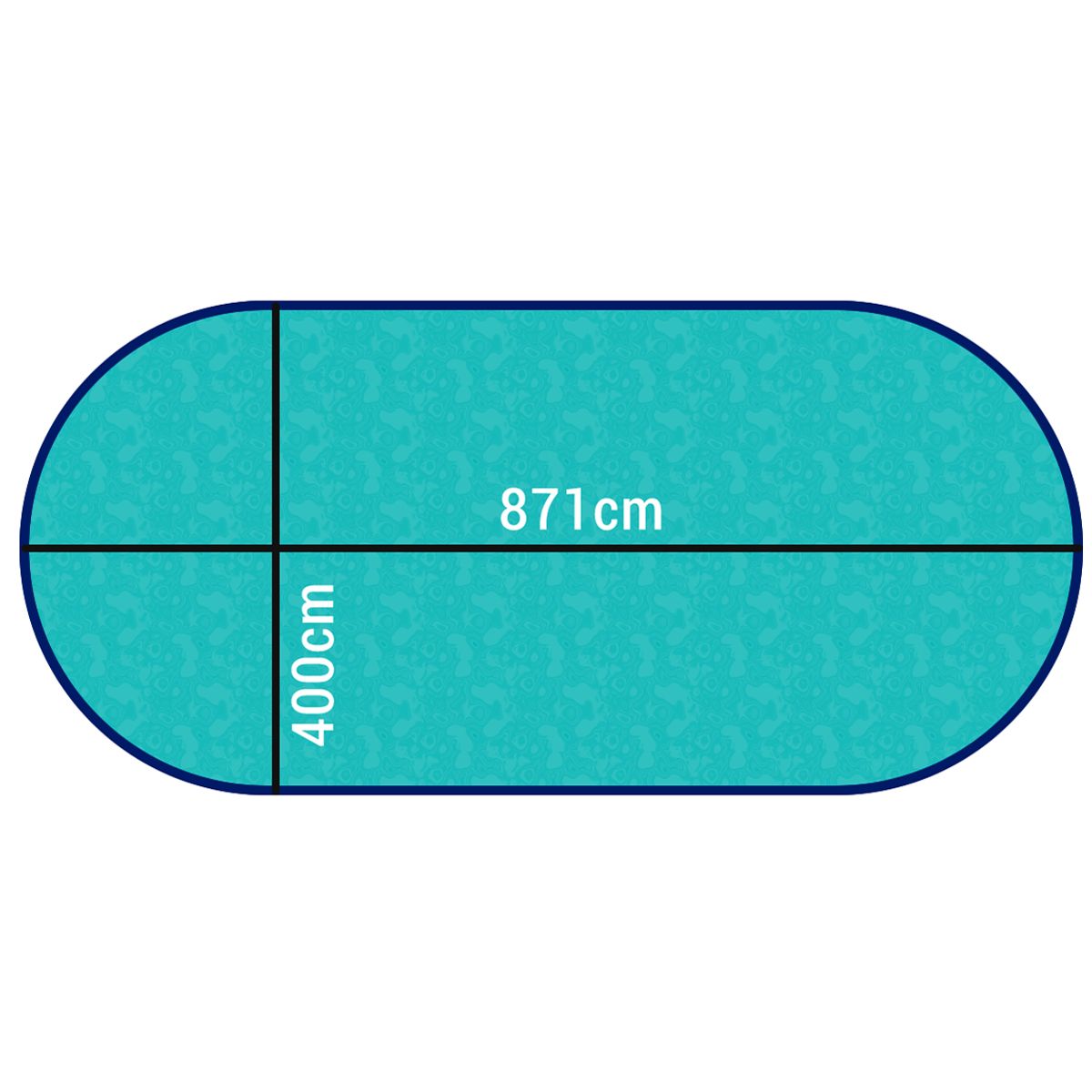 Happy Pool ovaal metalen zwembad 871 x 400 cm (hoogte 120cm)