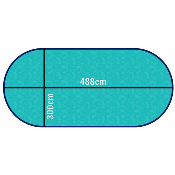 Happy Pool ovaal metalen zwembad 488 x 300 cm (hoogte 135cm)