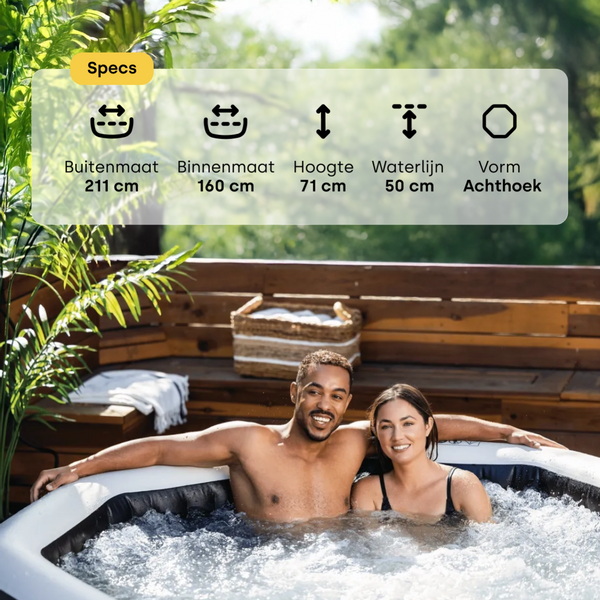 Intex Pure Spa Jet & Bubble Deluxe opblaasbare spa - 6 persoons