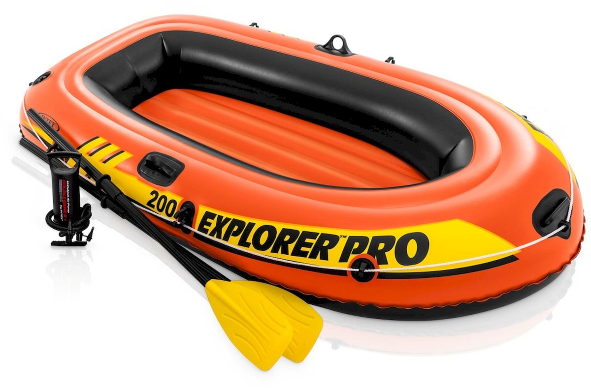 bewaker Eerste Productie Intex Explorer Pro 200 opblaasboot set