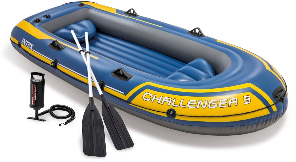 Vierde Ver weg Oranje Intex Challenger 3 opblaasboot set