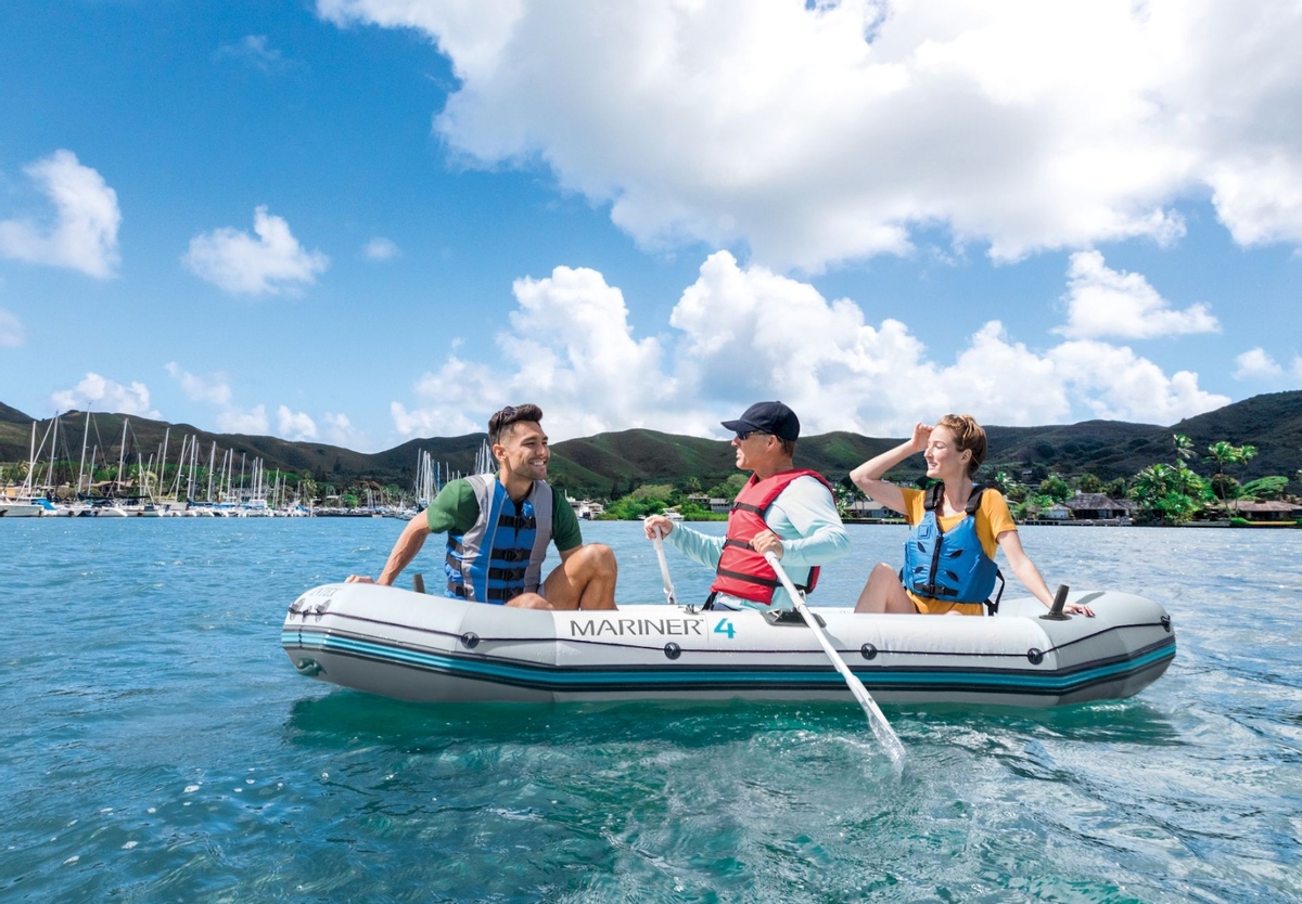 Intex Mariner 4 Set opblaasbare boot met motorsteun