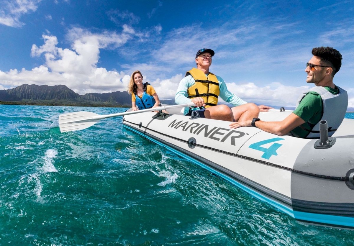 Intex Mariner 4 Set opblaasbare boot met motorsteun