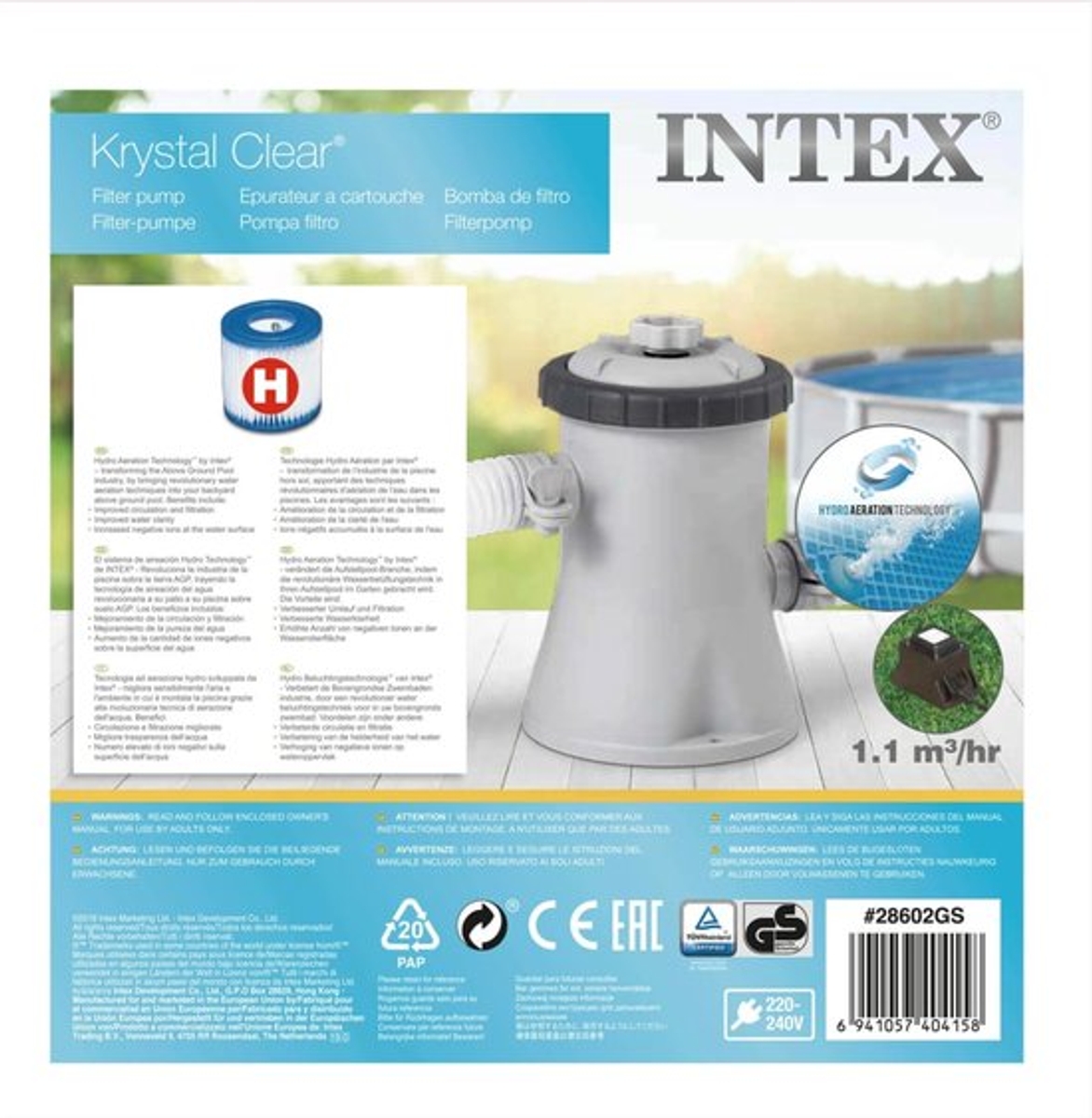 Intex C330 filterpomp - 1250 liter/uur