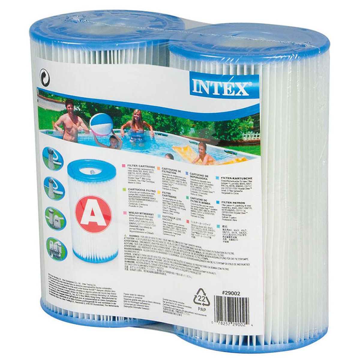 Intex filter cartridge Type A (duo pack) op Toppy