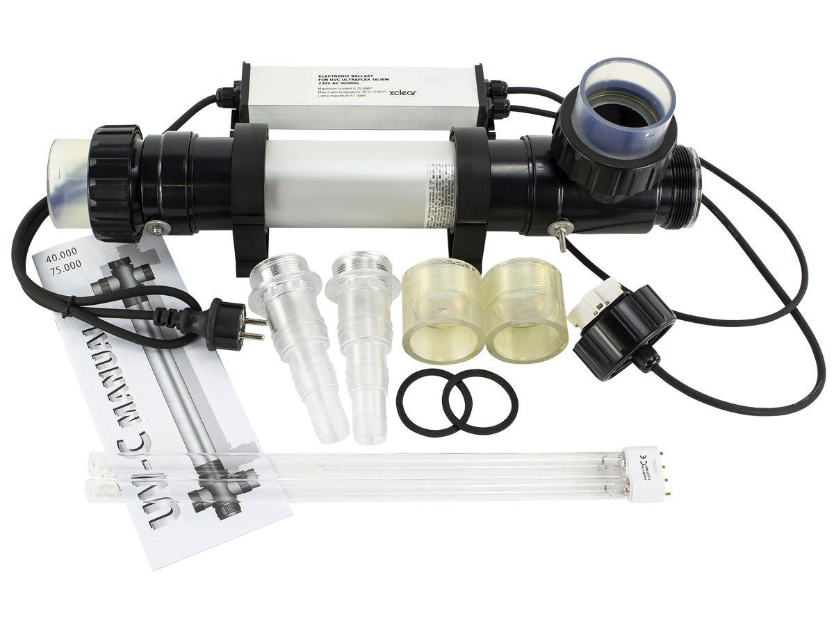 Ultraflex UV-C unit met T5 lamp 75 watt accessoires.