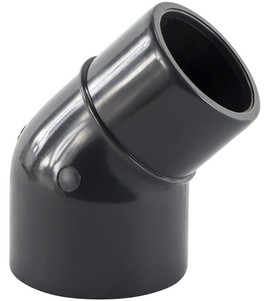 knie 45 graden, verlopend,  50/40mm x 50mm 