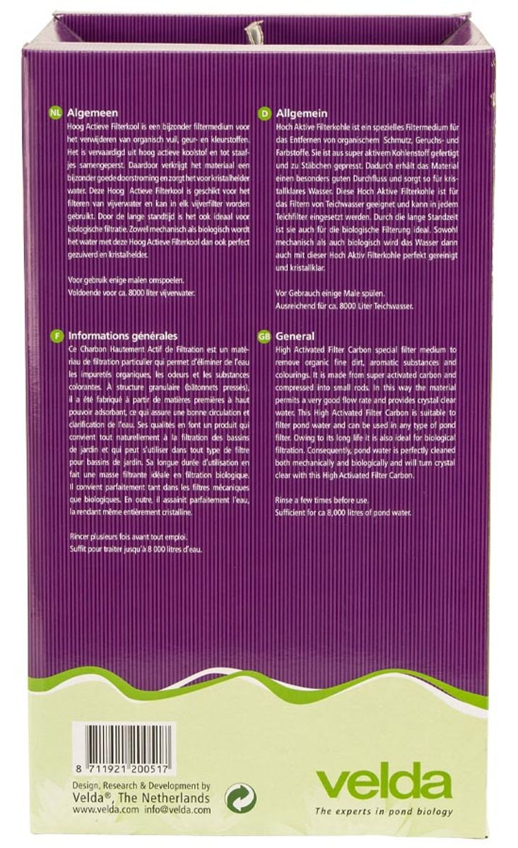 Velda Hoog Actieve Filterkool - 5L