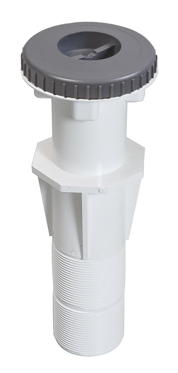 Aquareva Stofzuigeraansluiting + muurdoorvoer - Antraciet