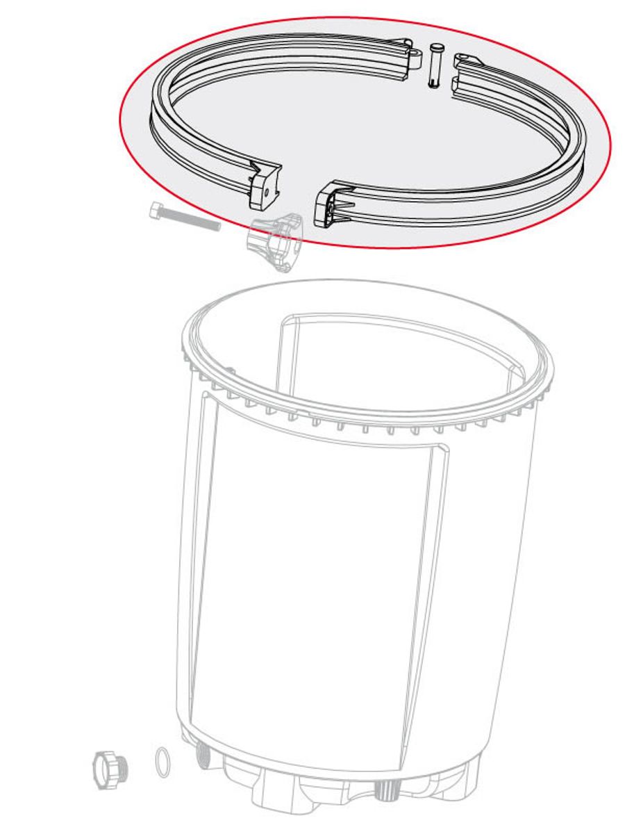 Klembeugel + bout voor Clear Control 25-50-75 (NG)