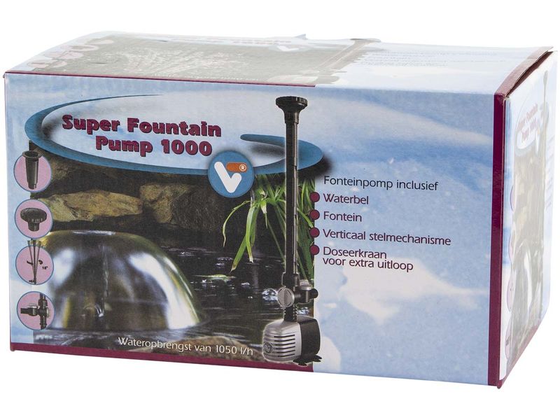 Velda Fonteinpomp 1000 liter doos.