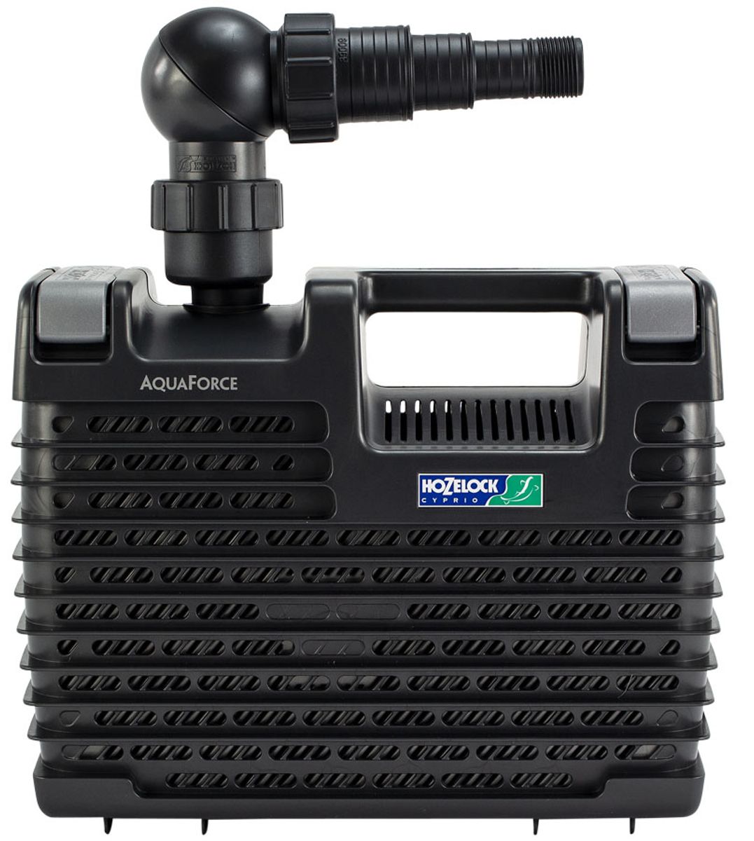 Hozelock Aquaforce 1000 vijverpomp vooraanzicht.