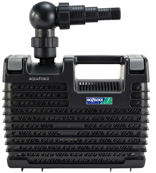Hozelock Aquaforce 1000 vijverpomp vooraanzicht.