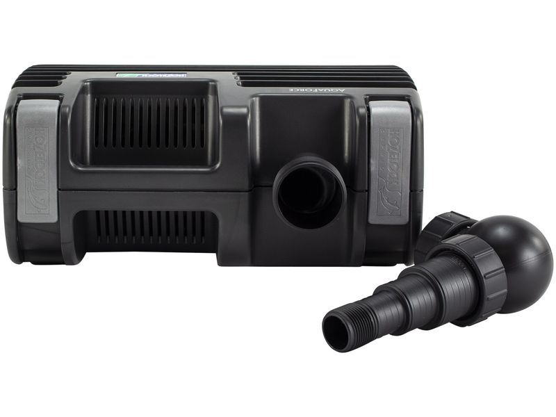 Hozelock Aquaforce 1000 vijverpomp detail aansluiting.