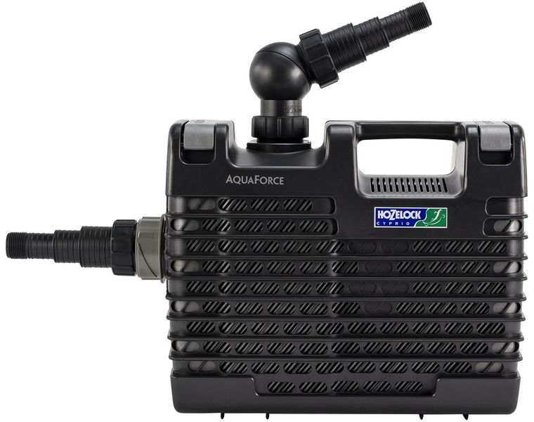 Hozelock Aquaforce 8000 vijverpomp vooraanzicht.