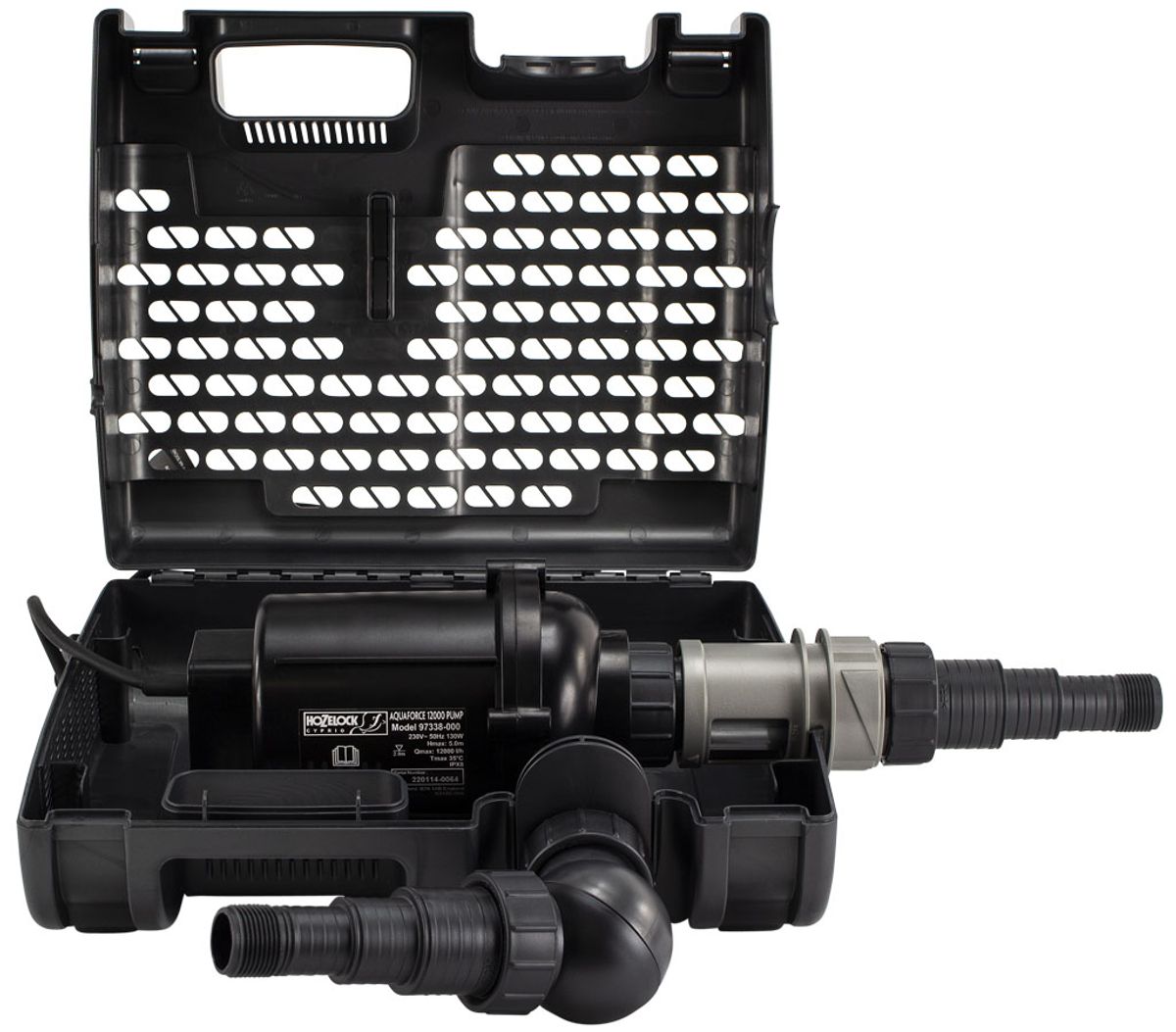 Hozelock Aquaforce 15000 vijverpomp binnenkant.