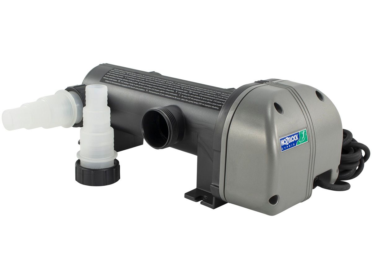 Hozelock Vorton 18 watt UVC aansluiting.