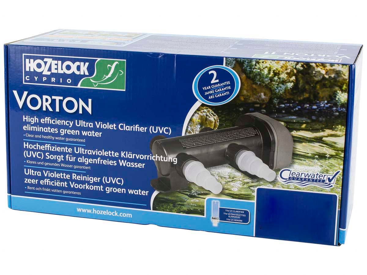 Hozelock Vorton 18 watt UVC verpakking.