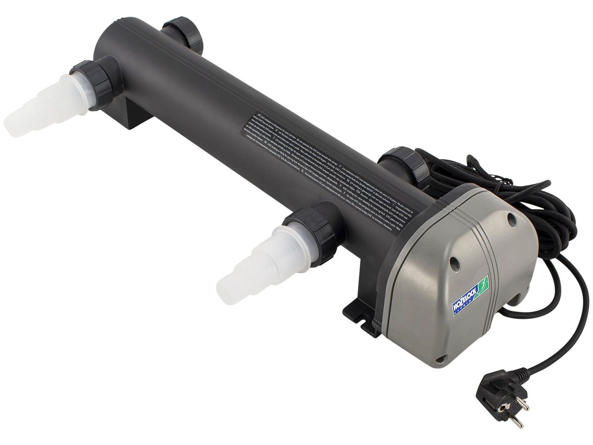 Hozelock Vorton 55 watt UVC zijaanzicht.
