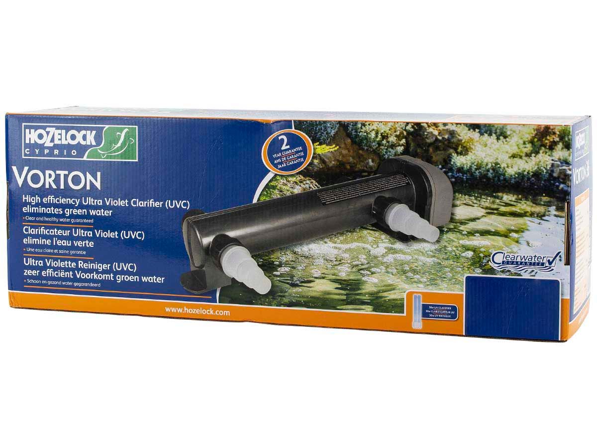 Hozelock Vorton 55 watt UVC verpakking.
