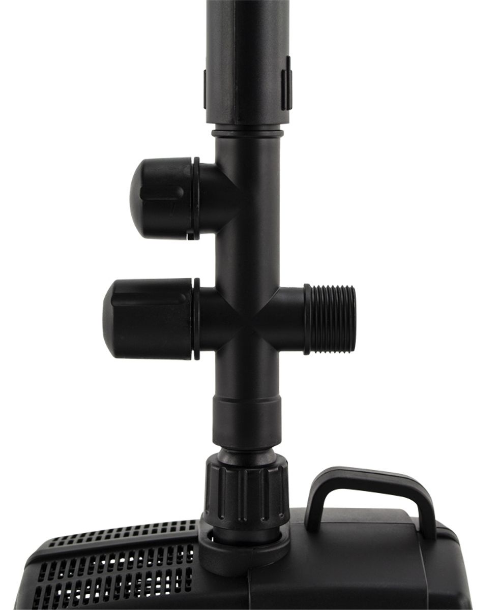 Hozelock Cascade 1500 fonteinpomp aansluiting.