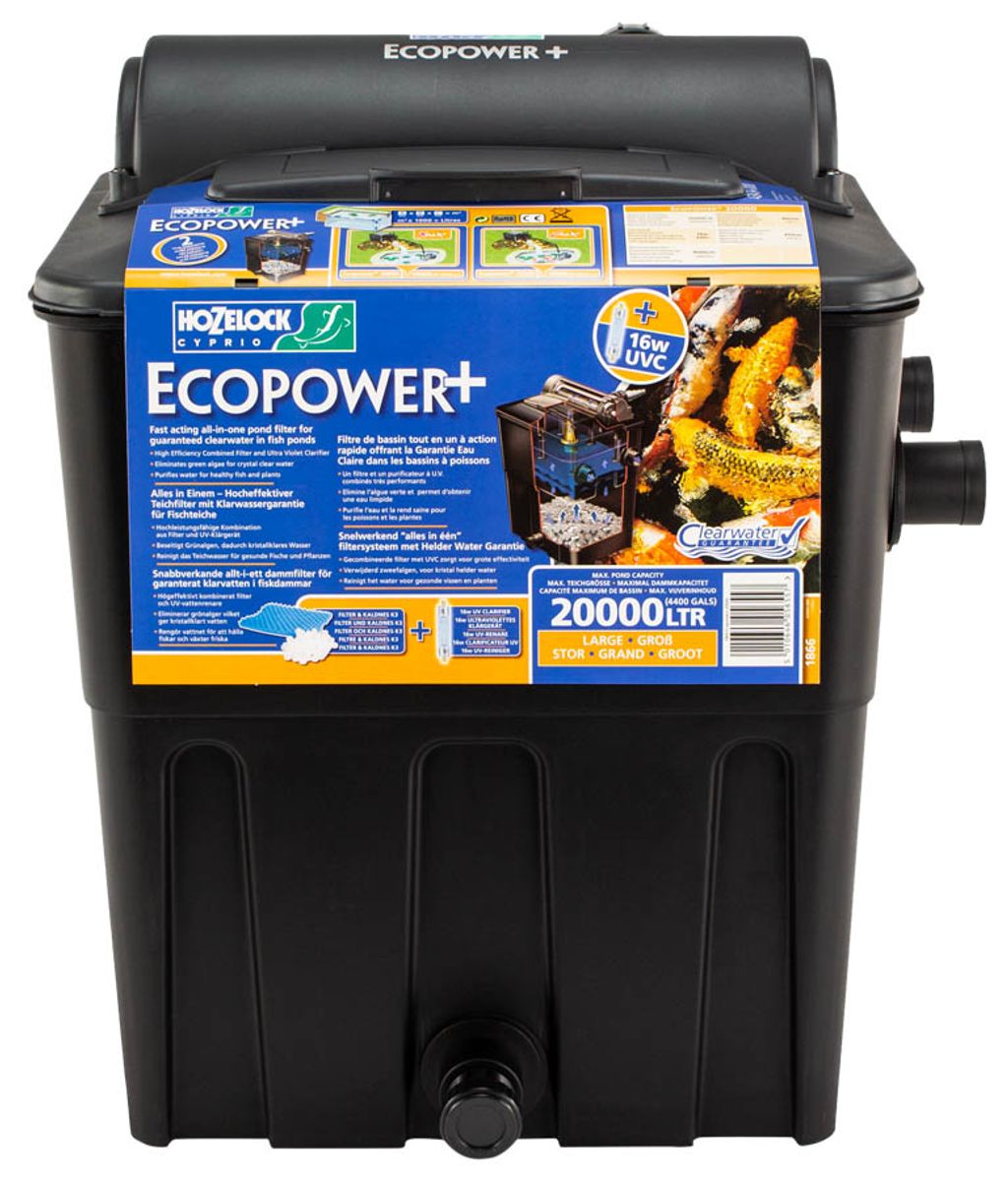 Hozelock Ecopower+ 20000 doorstroomfilter