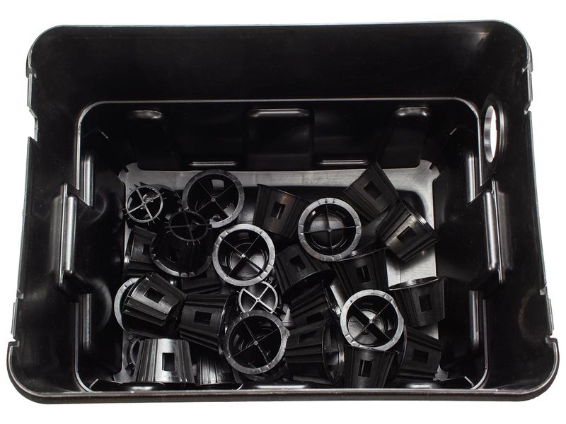 Hozelock Ecocel 5000 doorstroomfilter binnenzijde.