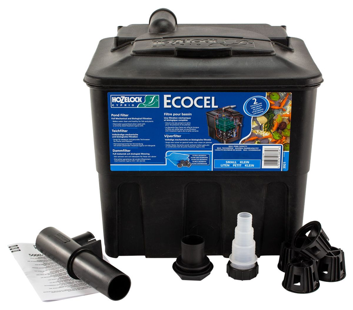 Hozelock Ecocel 10000 doorstroomfilter onderdelen.