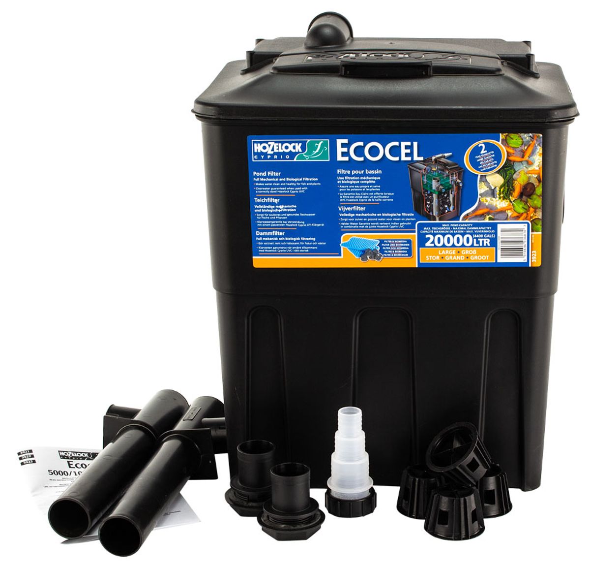Hozelock Ecocel 20000 doorstroomfilter onderdelen.