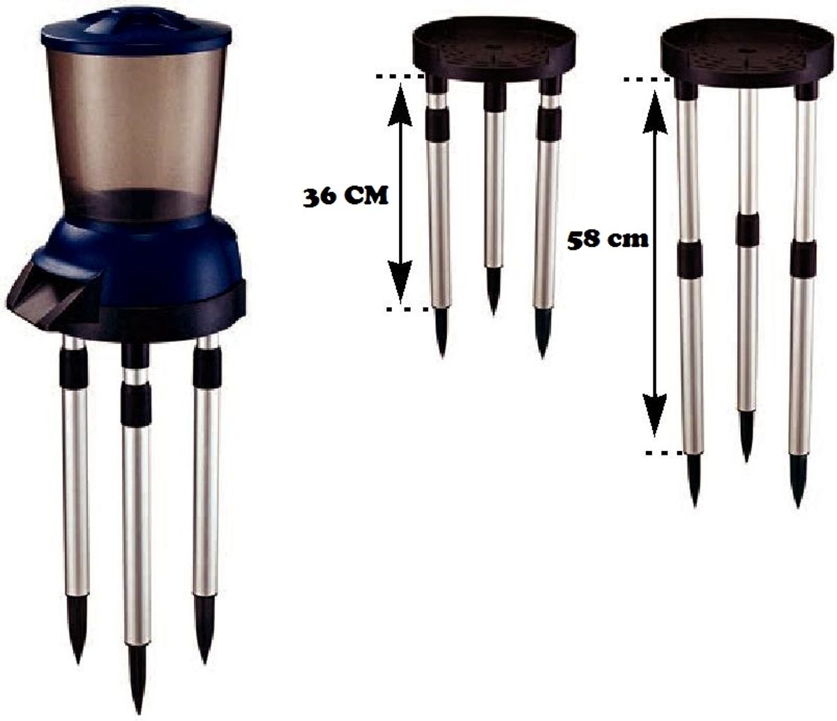 Driepoot standaard voor Aquaforte Fishfeeder