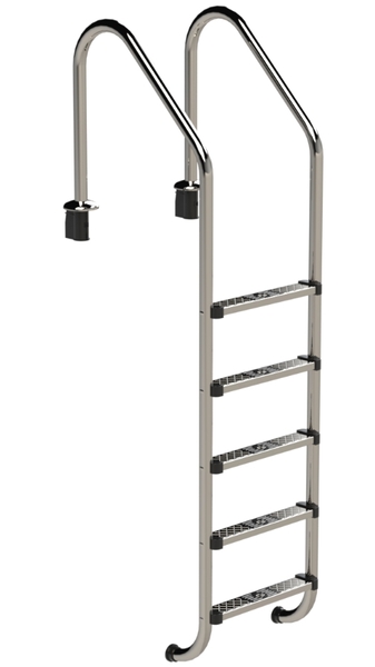 IDEAL Standaard RVS zwembadtrap 5 treden - AISI 316